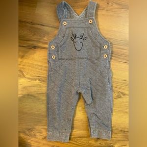 Gray Overalls with Deer size 6-9 months